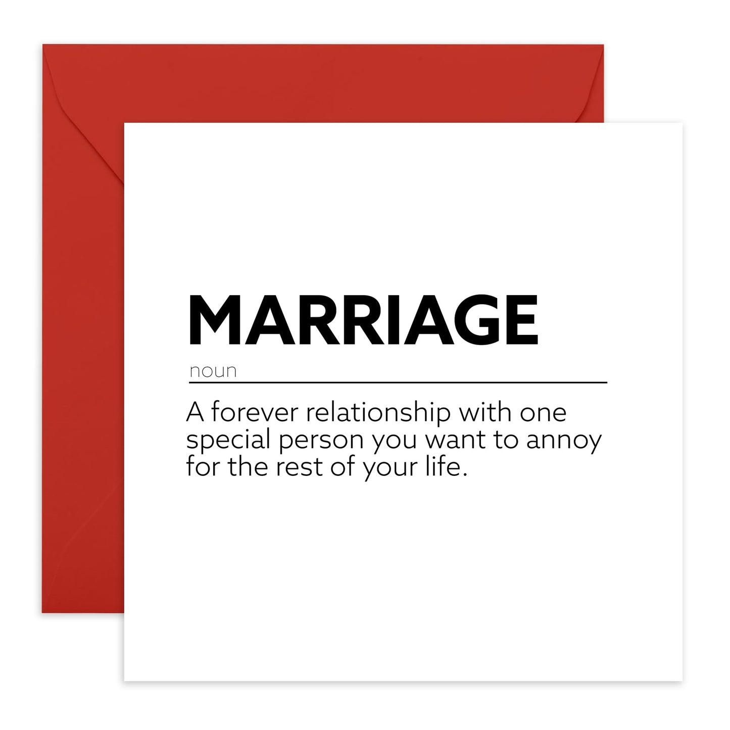 Greeting Card - MARRIAGE PERSON TO ANNOY - Perfect for Celebrating Your Relationship with Humor -Ideal for Adding a Playful & Affectionate Touch to Your Special Day - Comes With Stickers By Central 23