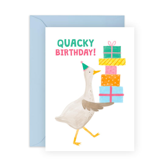 Birthday Card For Him Her - Quacky Birthday - Witty Greeting Cards Birthday - Birthday Cards For Men Women - Comes With Stickers By Central 23