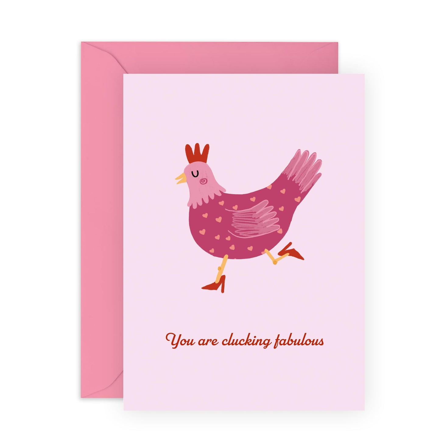 Wife Birthday Cards From Husband - Clucking Fabulous Chicken - Funny Birthday Card For Girlfriend - For Sister Mum Daughter - Gifts For Women - Comes With Stickers - By Central 23