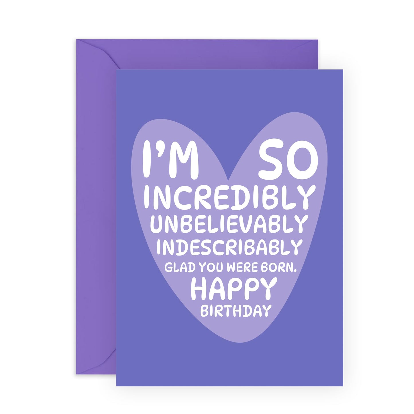 Best Friend Birthday Card - Glad You Were Born - Sweet Birthday Cards For Men Women - For Husband Wife Boyfriend Girlfriend - Greeting Cards For Him Her - Comes With Stickers - By Central 23