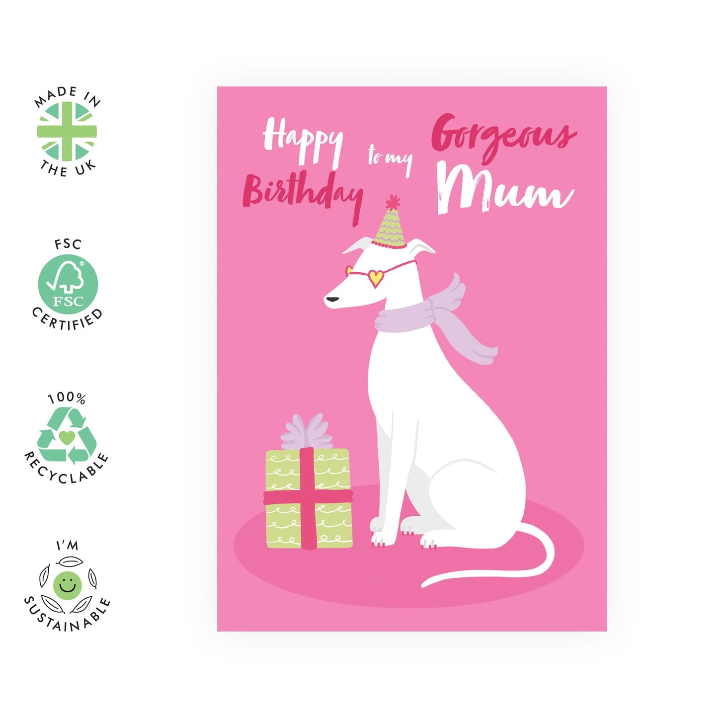 Mum Birthday Card For Her - Birthday Dog Gorgeous Mum - Cheeky Greeting Cards For Mum Mother Mummy - Pet Owners - Greeting Cards For Fur Parents - Comes With Fun Stickers By Central 23