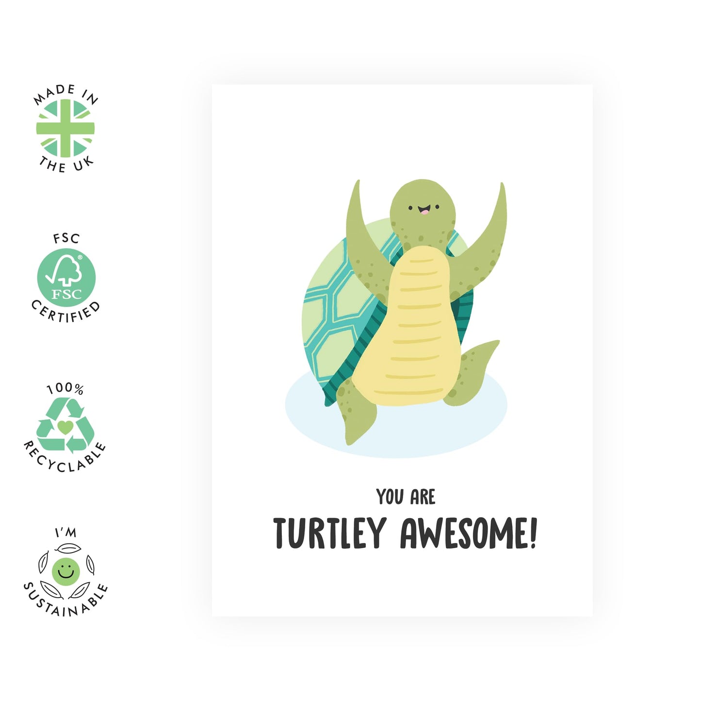 Birthday Cards For Kids Boys Girls - You Are Turtley Awesome - Cute Turtle Thank You Cards For Students Son Daughter - Appreciation Gifts For Friends - Comes With Stickers By Central 23
