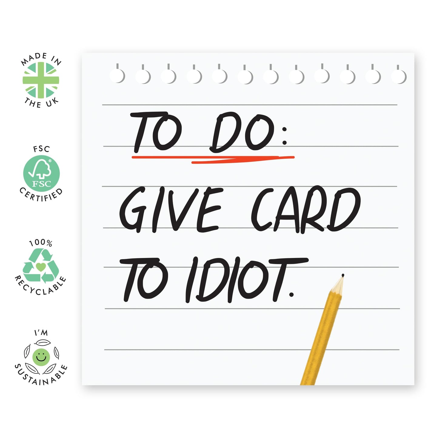 Birthday Card For Her Him - Give Card To Idiot - Greeting Cards For Mum Dad - Friend Birthday Card - Gift For Uncle Auntie - Comes With Fun Stickers By Central 23