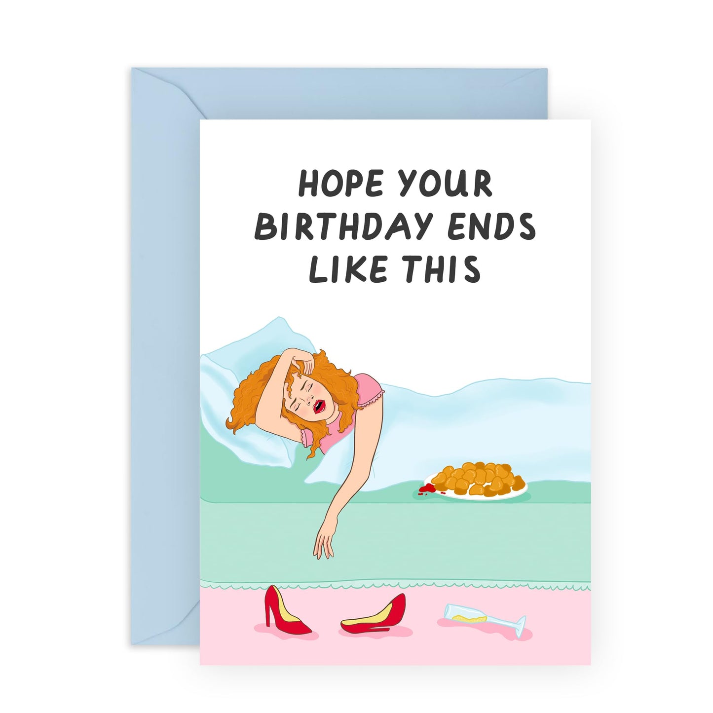 Best Friend Birthday Card Retro - Hope Your Birthday Ends Like This - Hilarious Cards For Women Sister Aunt Mum - Congratulations Party Celebration Gifts For Her - Comes With Stickers By Central 23