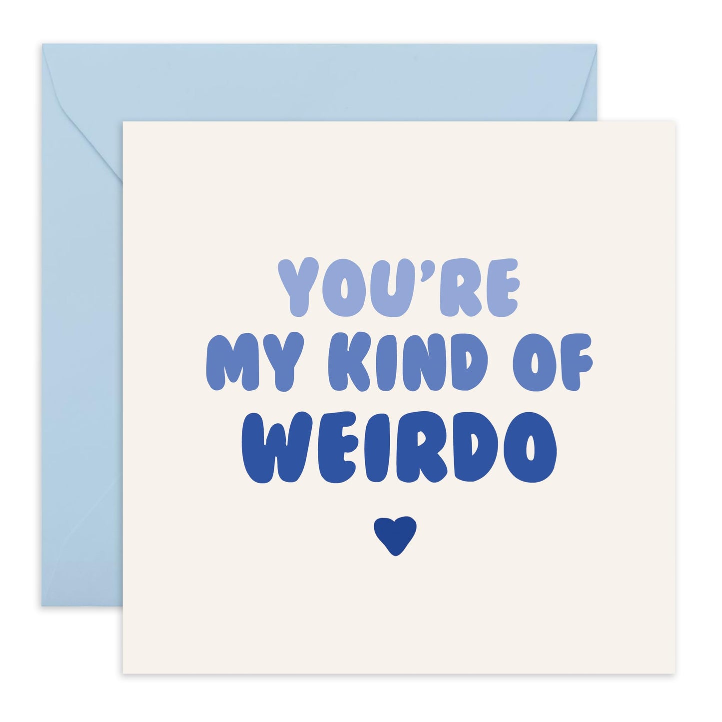 Love Cards From Girlfriend Valentines - You're My Kind Of Weirdo Blue - Boyfriend Birthday Card - Sweet Anniversary Card For Husband - I Love You Gifts For Him - Comes With Stickers By Central 23