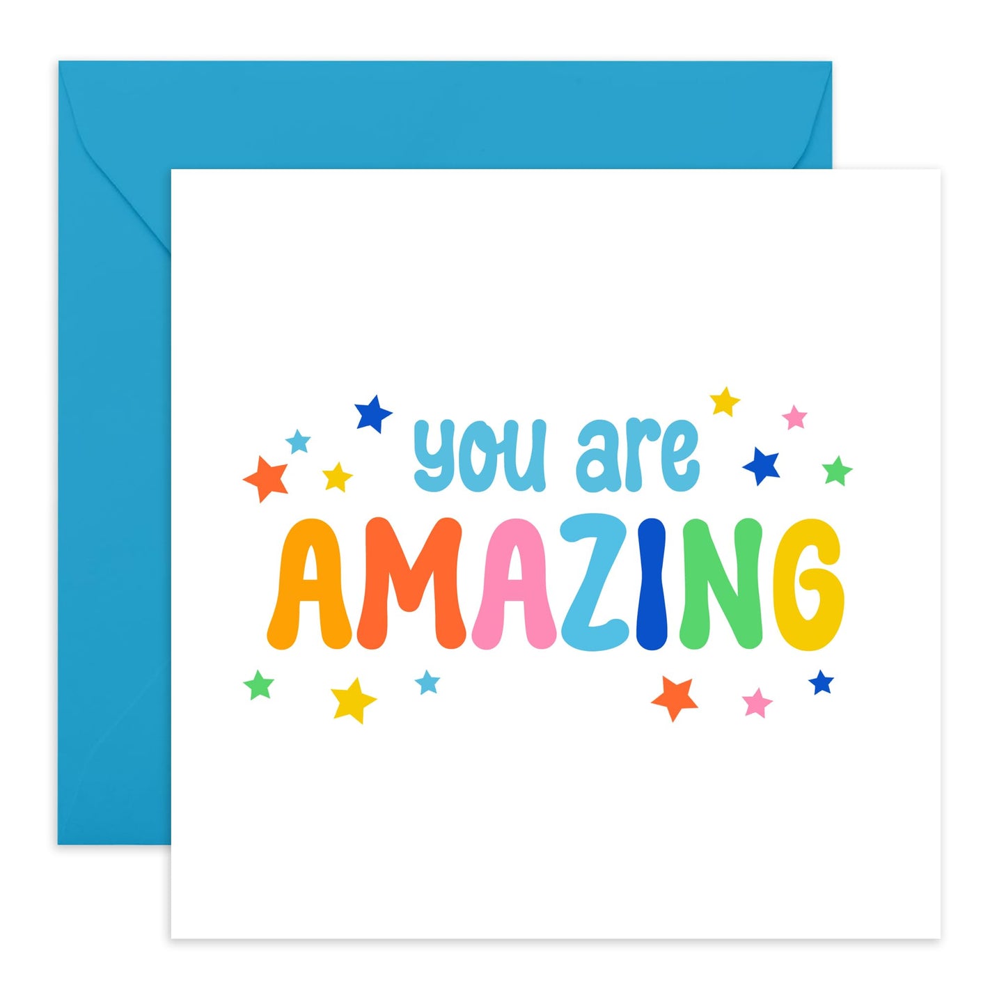 Birthday Cards For Her Him - You Are Amazing Rainbow Stars - Brother Sister Birthday Card - Best Friend Birthday Card - Greeting Cards For Male Female - Comes With Fun Stickers By Central 23