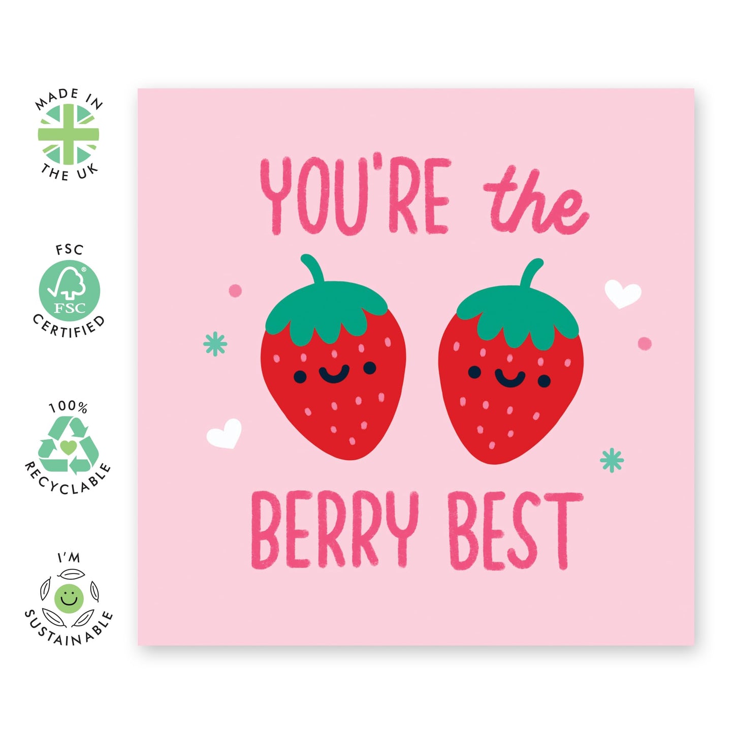 Happy Birthday To My Fabulous Friend - You're The Berry Best - Best Friend Birthday Card For Men Women - Sweet Greeting Cards Friends Bestie Bff Coworker - Comes With Stickers By Central 23