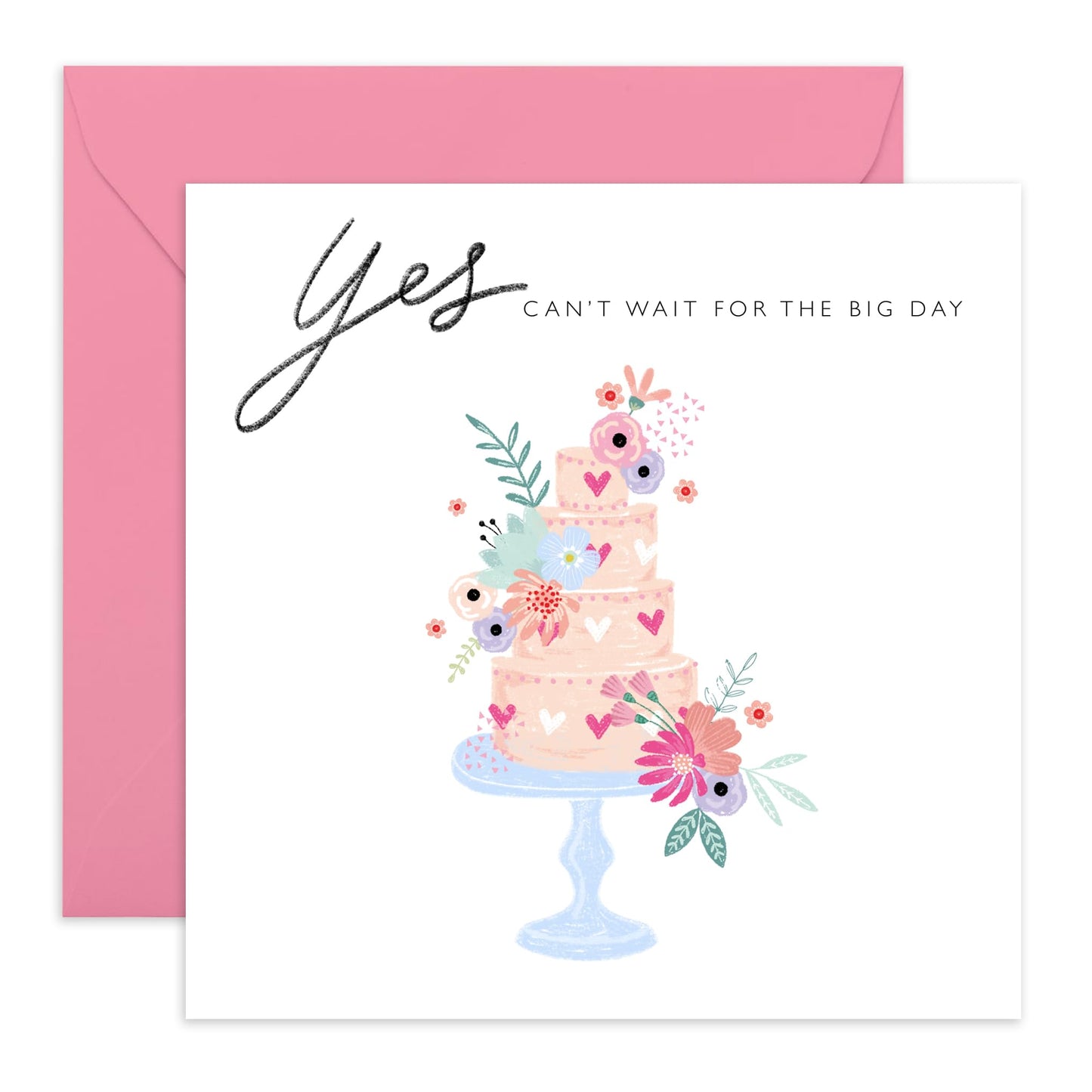 Wedding Acceptance Card From Entourage - Yes Can't Wait - Rsvp Reply Card From Bridesmaid Groomsman - Wedding Reply Card Guest - Wedding Invitations Groom Bride - Comes With Fun Stickers By Central 23