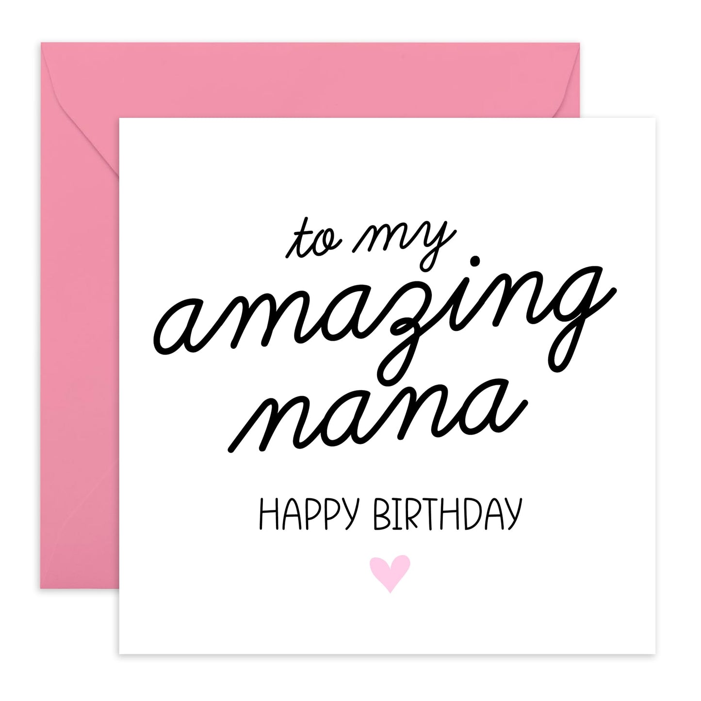 Nan Birthday Card - To My Amazing Nana - Womens Birthday Card - Sweet Birthday Gifts For Grandma - Greeting Cards For Nanny Gran - Comes With Stickers - By Central 23