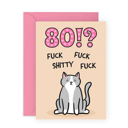 70th Birthday Card For Him - 70 F*ckity F*ck Cat - Funny Birthday Cards For Her Age Seventy - Seventieth Bday Gifts For Men Women - Pet Mum And Dad Fur Parents - Comes With Stickers By Central