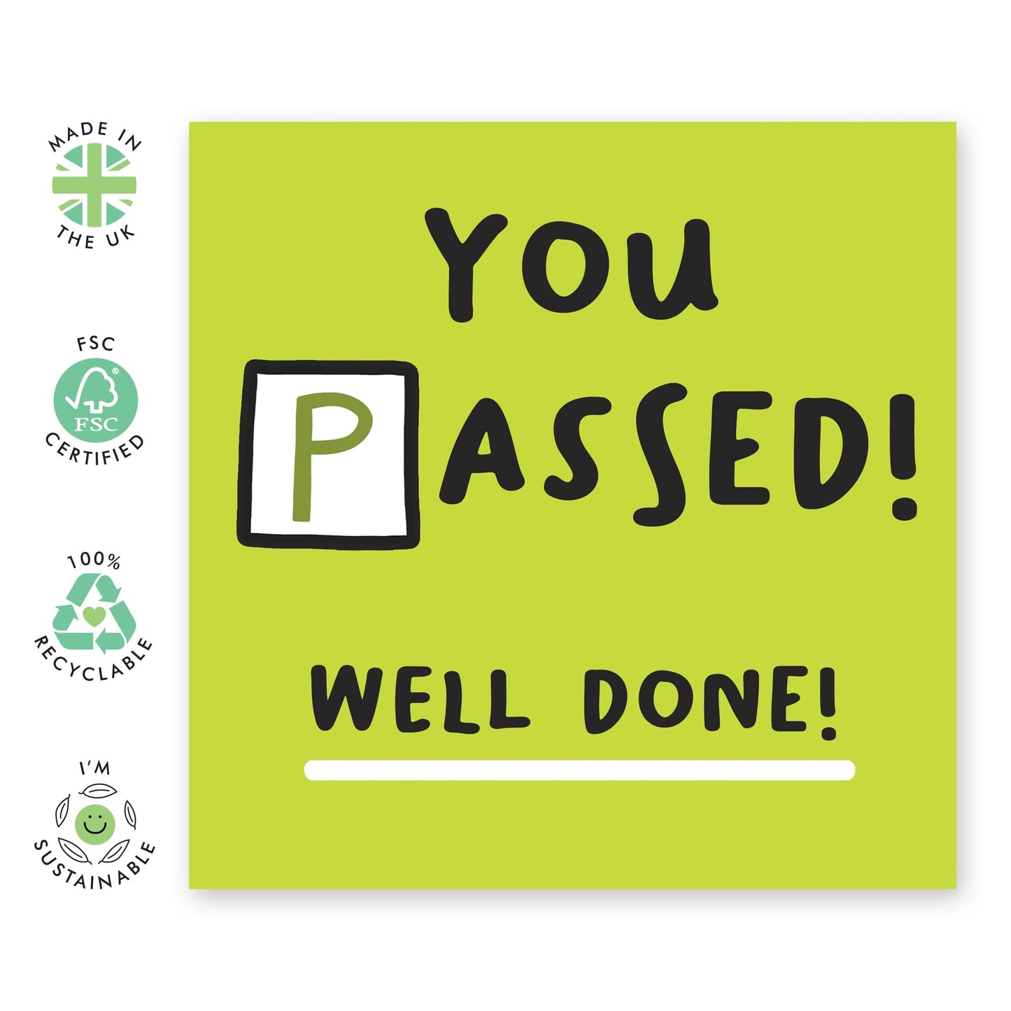 Congratulations Card for New Drivers - 'Well Done You Passed Driving' - Gift for Son, Daughter, Niece, BFF, Best Friend, Cousin, Family, Bestie, Sister, - Vroom - Comes with Fun Stickers