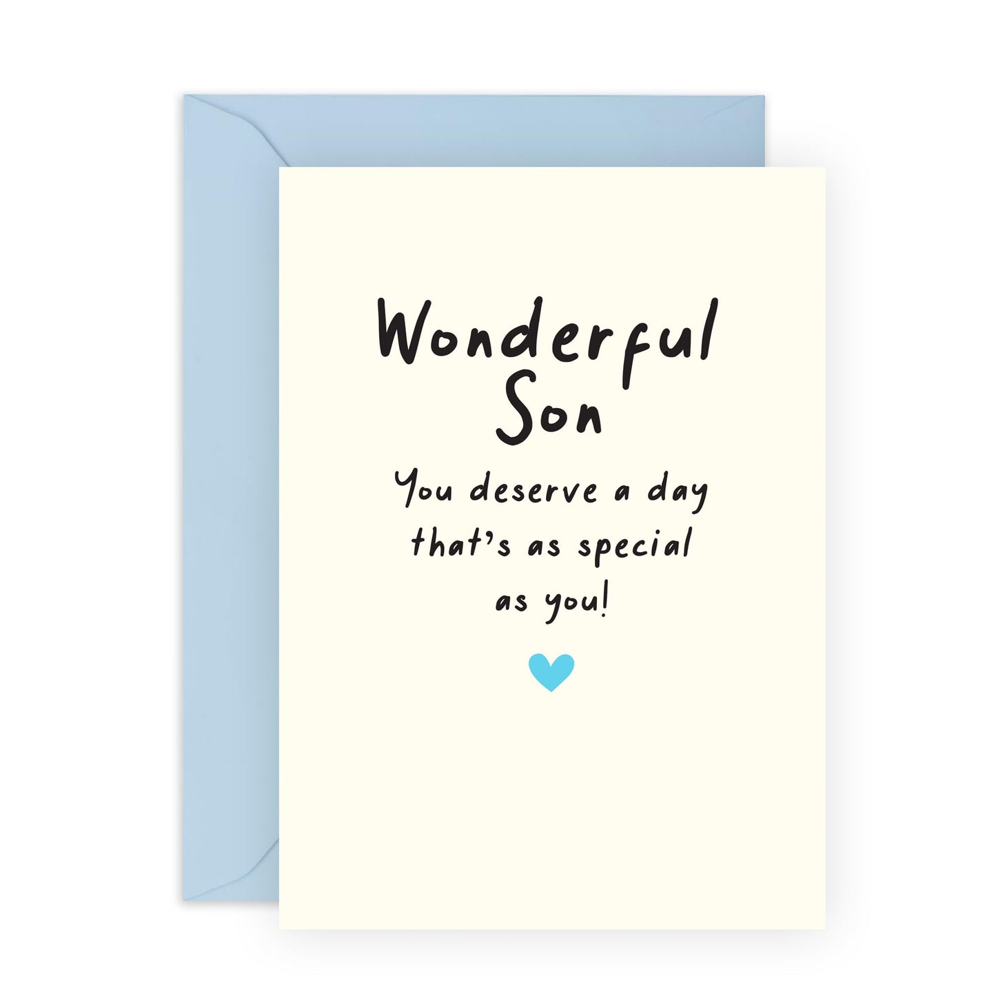 Sweet Happy Birthday Card - 'Wonderful Son' - Cute Presents for Sons, Child, Kid by Mum and Dad - We Love You - Comes with Fun Stickers