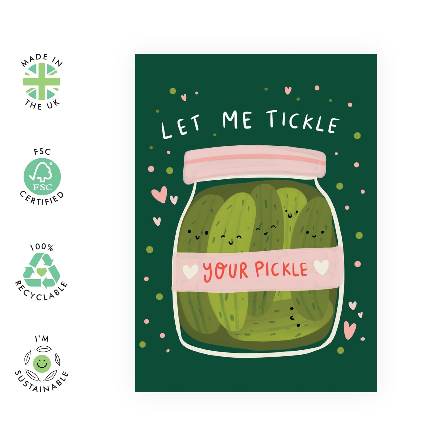 Anniversary Card For Her - Let Me Tickle Your Pickle - Birthday Card Men Women - For Husband Wife - Valentines Card Boyfriend Girlfriend Couples - Comes With Fun Stickers By Central 23