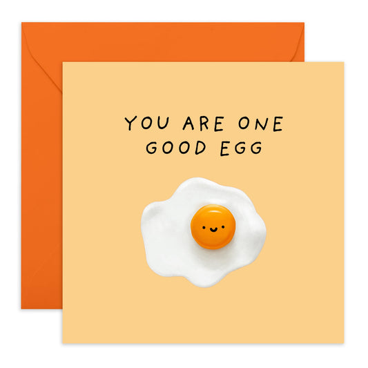 Cheerful Greeting Card - 'GOOD EGG!' - Perfect for Celebrating Kindness and Positivity with a Fun Touch - Ideal for Friends Family Besties BFFs Colleagues Sisters - Comes With Stickers By Central 23