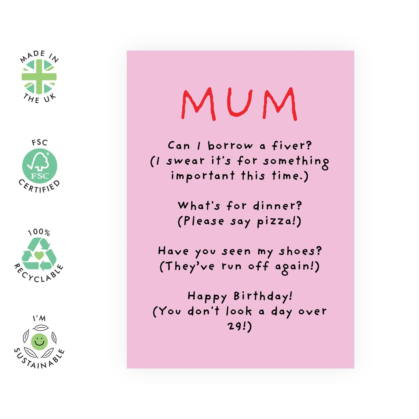 Happy Birthday Card for Mum - Funny Greeting Cards For Her - Mothers Day Card for Mama, Ma, Mam, Mummy, Women form Family, Son, Daughter - Conversations With Mum - Comes With Stickers
