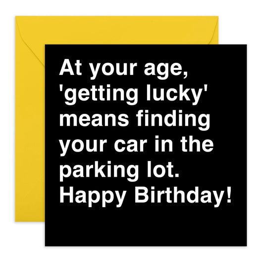 Wife Birthday Card - Funny Mum Birthday Cards - Finding Your Car In The Parking Lot - Best Friend Birthday Cards For Men Women - Gifts For Her Dad Husband - Comes With Stickers By Central 23