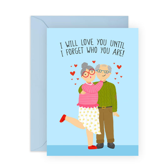 Romantic Anniversary Card - 'I Love You Til I Forget Oldies' - Gifts for Wife, Husband, Him, Her, Partner, Married Couples, Spouse, Mr, Mrs, Grandparents - Valentines Day - Comes with Fun Stickers
