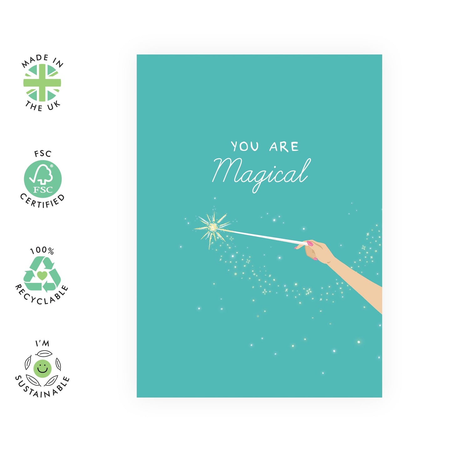 Congratulations Greeting Cards For Men Women - Magic Wand - Greeting Cards For Him Her - Son Daughter - Graduation Promotion, Passing Driver's Test - Comes With Stickers - By Central 23