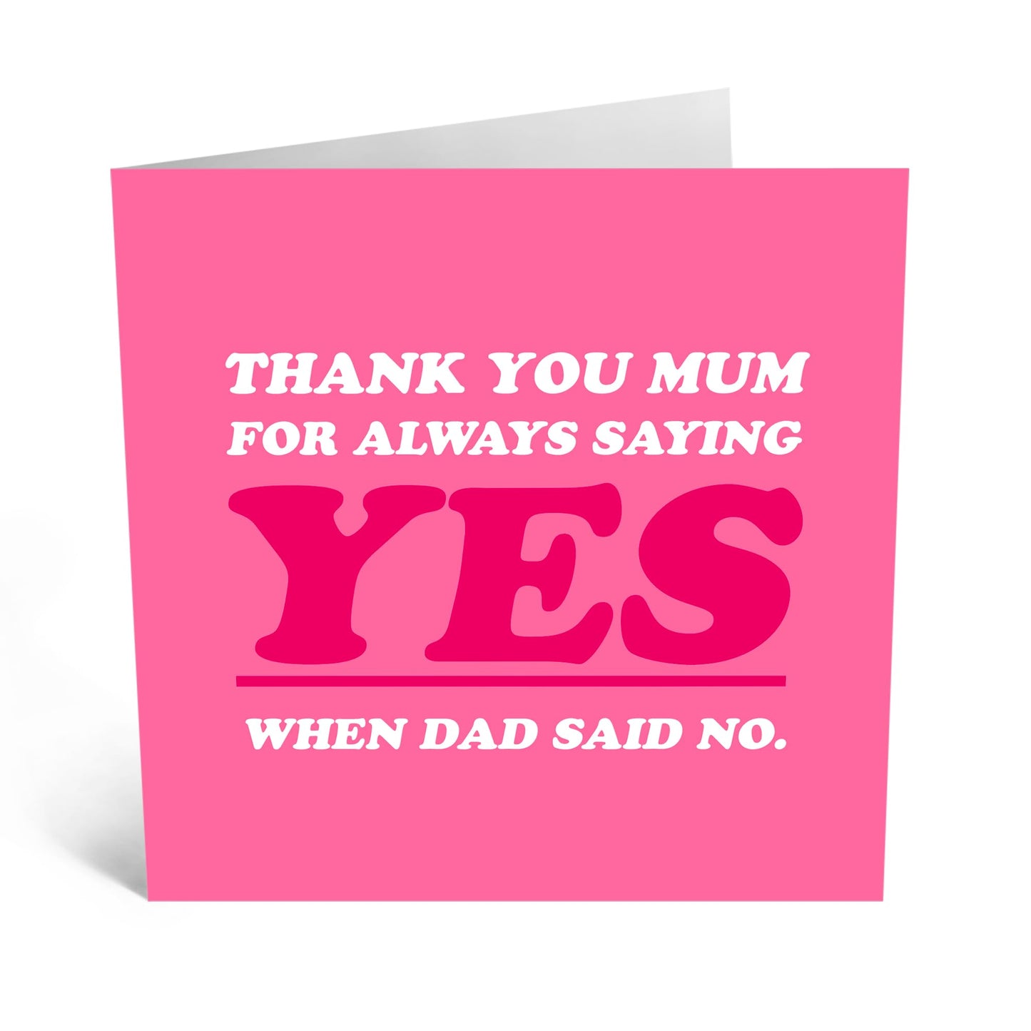 Mum Birthday Card Funny - 'SAYING YES' - Jokes for Mum, Mummy, Mama, Ma, Her, Women, Parents - Hilarious Greeting and Mothers Day Card from Son Daughter - Comes with Fun Stickers