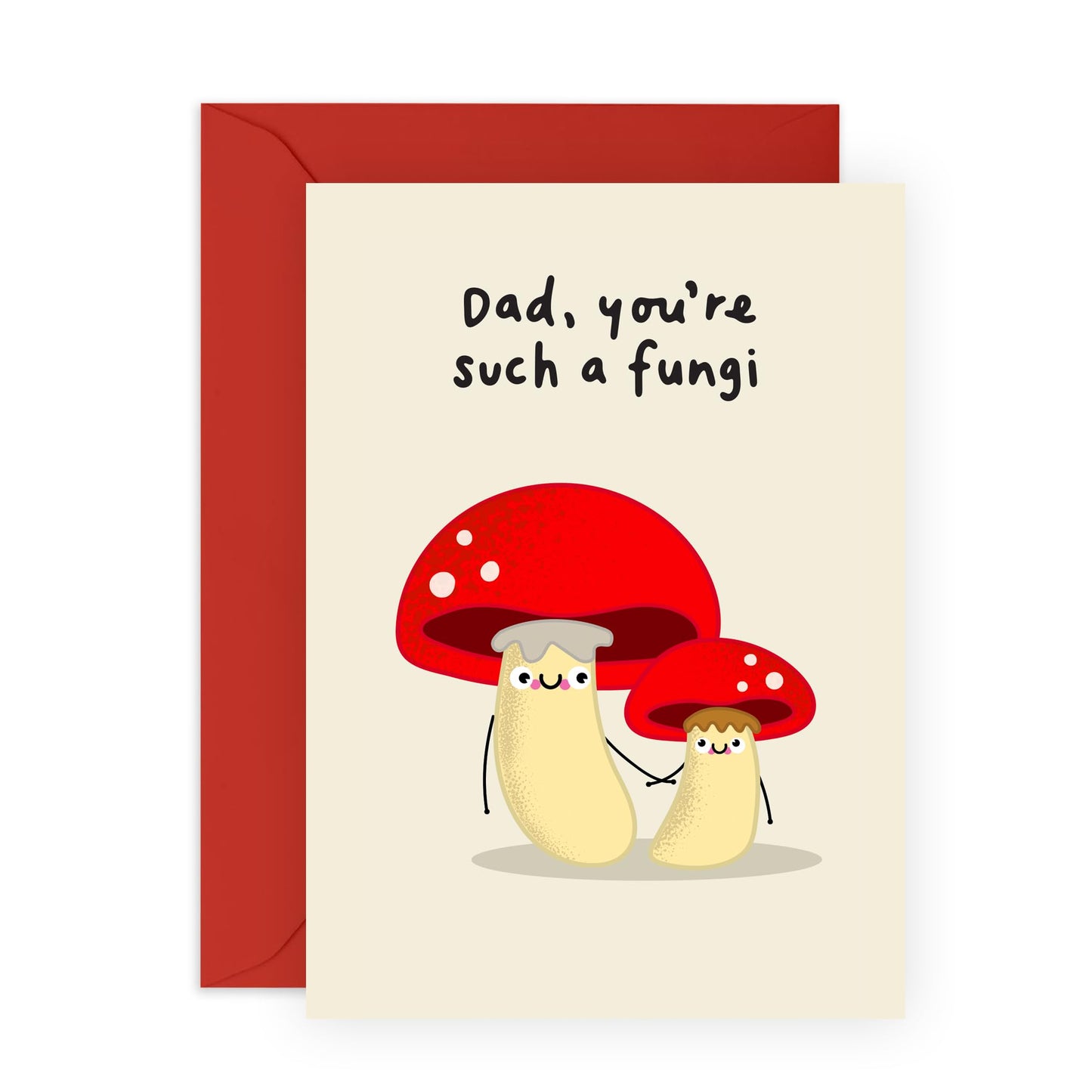 Funny Greeting Card - 'DAD FUN-GI' - Perfect for Celebrating Dad's Humor and Quirkiness - Ideal for Him, Friends, Dads, Family, and Anyone Who Loves a Good Laugh - Comes With Stickers By Central 23
