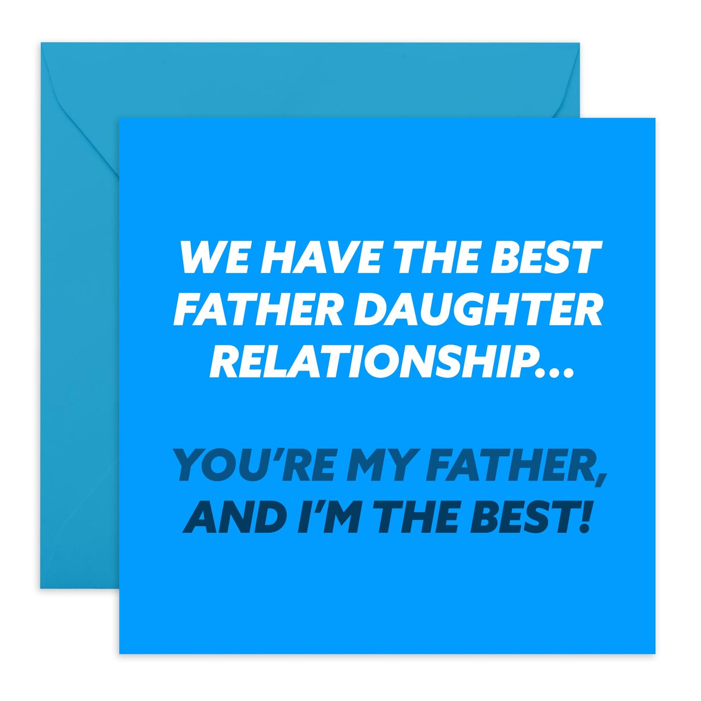 Heartwarming Card - 'BEST FATHER DAUGHTER RELATIONSHIP' - Celebrate the Special Bond Between Father and Daughter - Ideal for Any Occasion - Includes Envelope and Stickers by Central 23