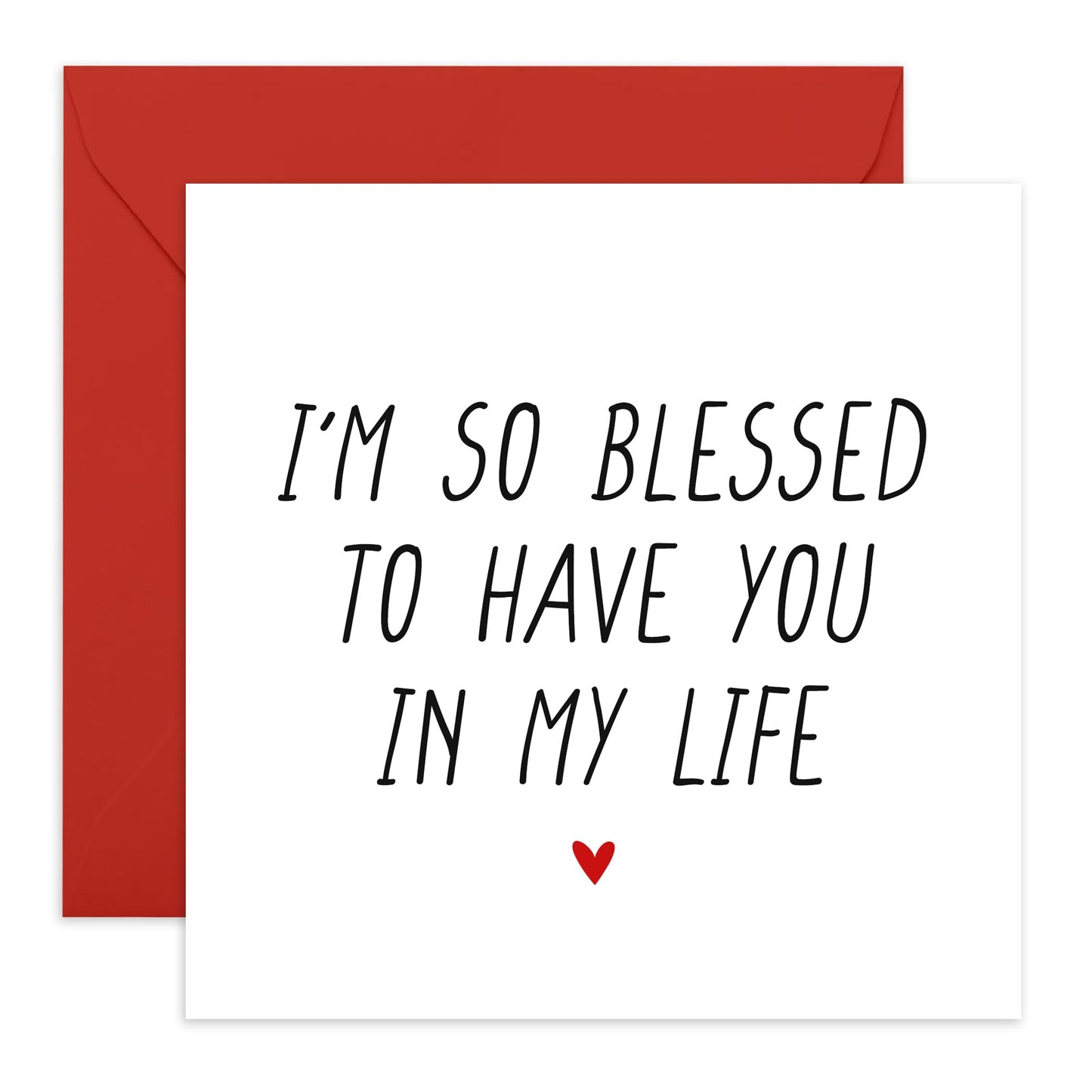 Wife Birthday Card - I'm So Blessed To Have You - Mothers Day Card For Wife - Valentines Card For Husband - Anniversary Card - Gift For Parents Mom Dad Partner - Comes With Cute Stickers By Central 23