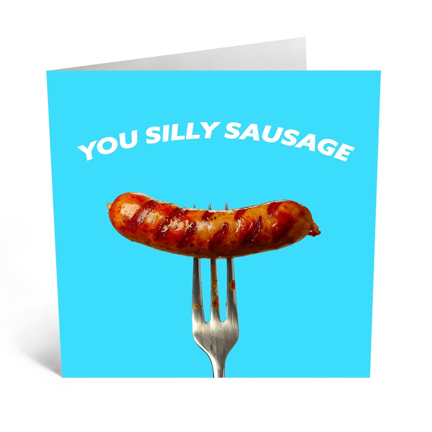 Greeting Card - 'YOU SILLY SAUSAGE' - Perfect for Adding a Fun and Lighthearted Touch to Any Occasion - Ideal for Bringing Laughter and Joy with a Playful Twist - Comes With Stickers By Central 23