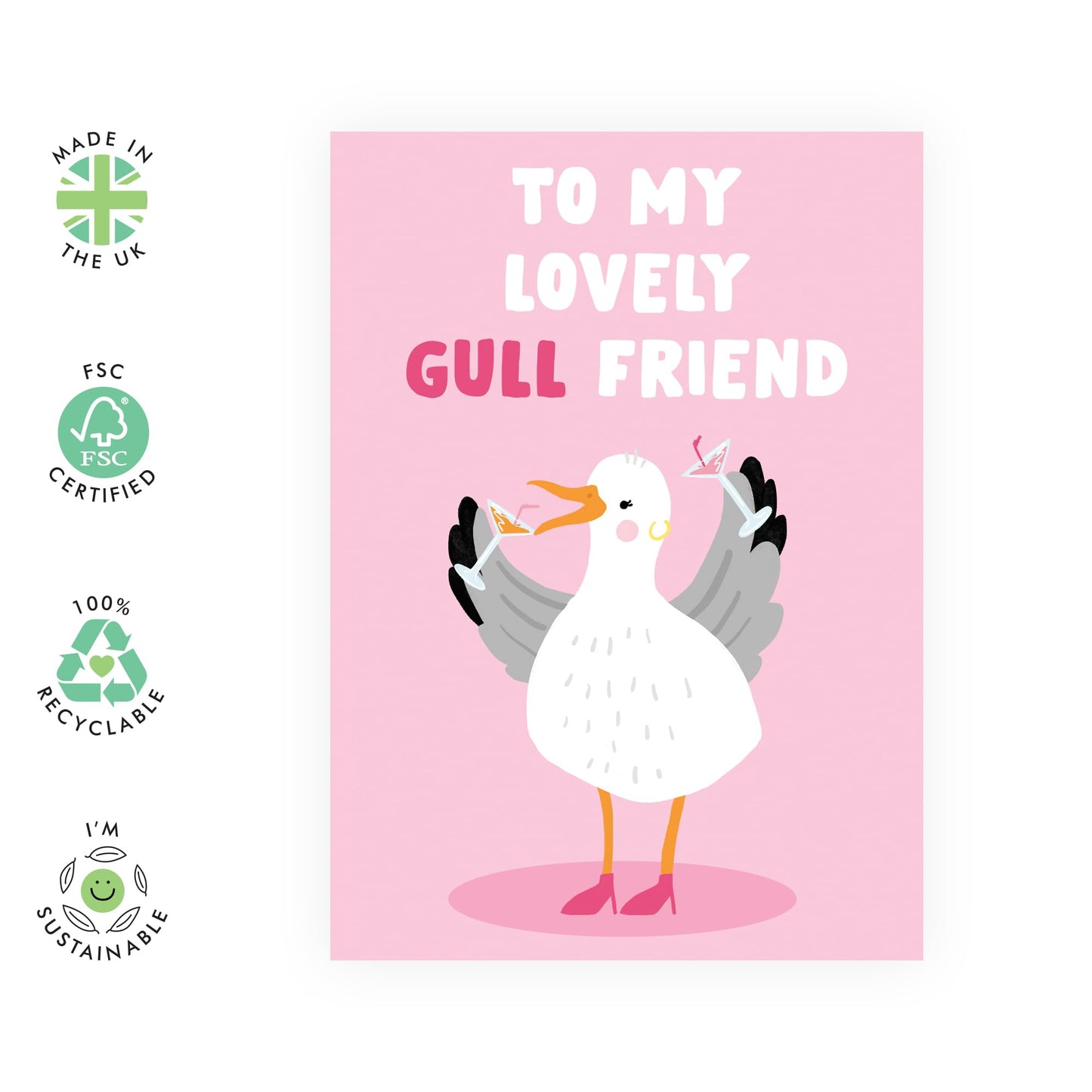 Girlfriend Birthday Card For Women - To My Lovely Gullfriend - Funny Anniversary Card For Her - Valentine's Celebration Congratulations Greeting Cards - Comes With Fun Stickers By Central 23