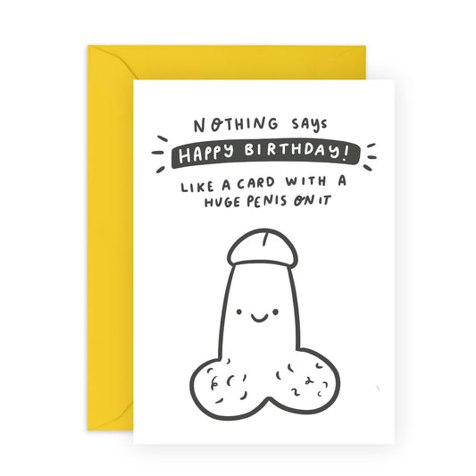 Funny Birthday Card - 'P*nis Card' - Gift for Besties, Best Friends, Colleagues, Coworkers, BFF, Cousin, Coworkers, Sis - Laughs on your Birthday - Comes with Fun Stickers
