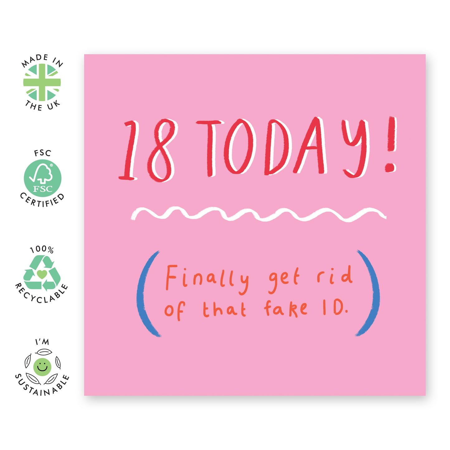 Birthday Greeting Card - '18 TODAY TYPE' - Perfect for Celebrating a Milestone 18th Birthday - Ideal for Adding a Touch of Excitement and Joy to the Special Day - Comes With Stickers By Central 23