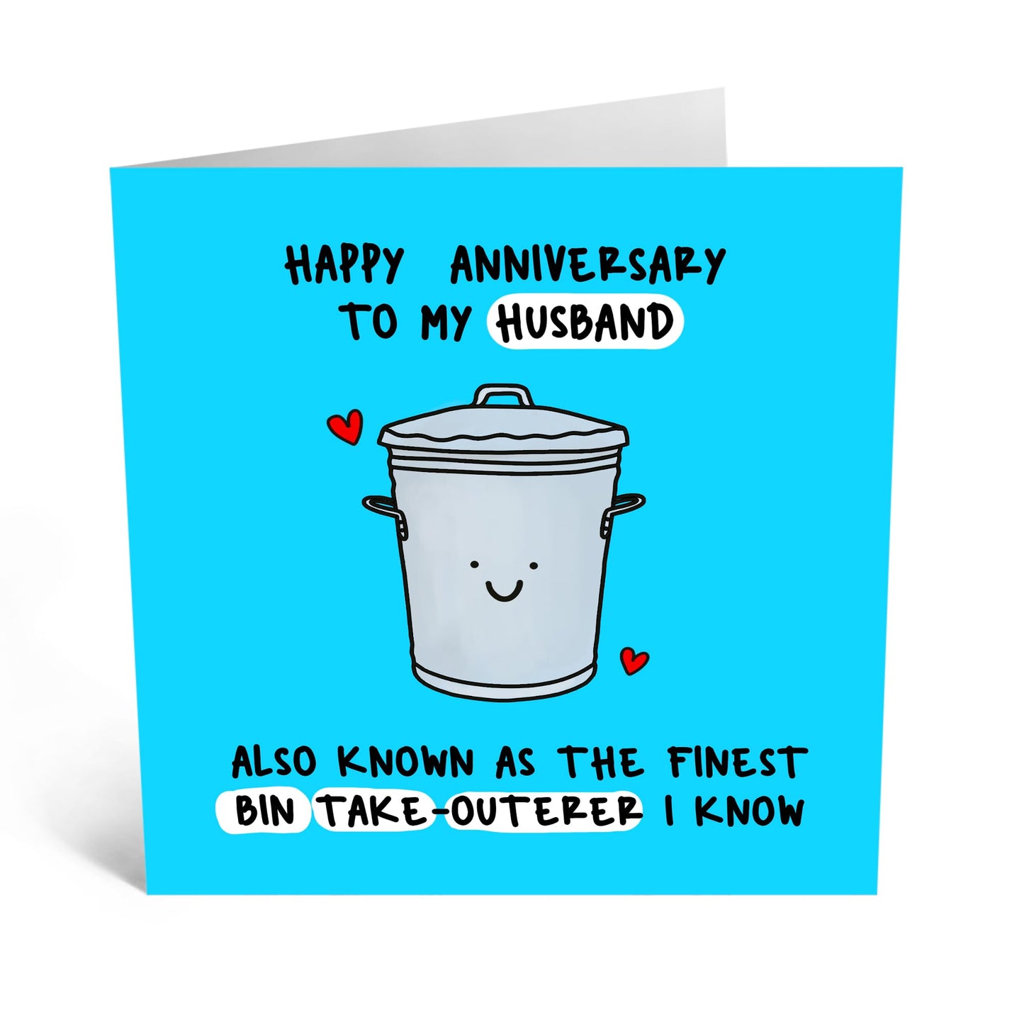 Anniversary Card - 'HUSBAND BIN ANNIVERSARY' - Perfect for Celebrating Your Amazing Husband with Fun - Ideal for Couples Looking to Cherish Their Love and Memories - Comes With Stickers By Central 23