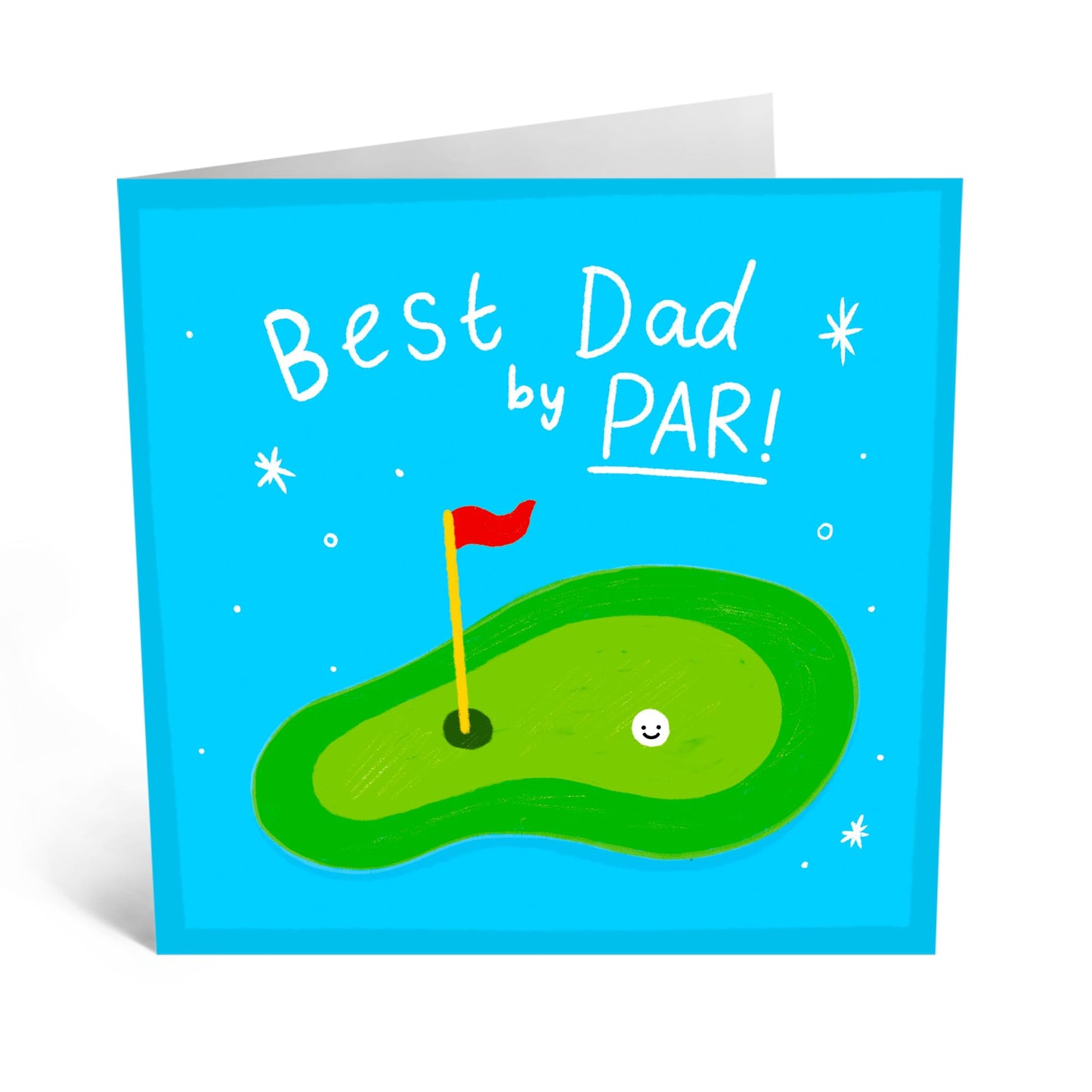 Central 23 Greeting Card - 'BEST DAD GOLFING' - For Dads, Daddy's, Fathers Who Love to Tee Off - Dad Gifts for Him - Celebrate His Passion for Golf with a Fun Twist - Comes with Stickers