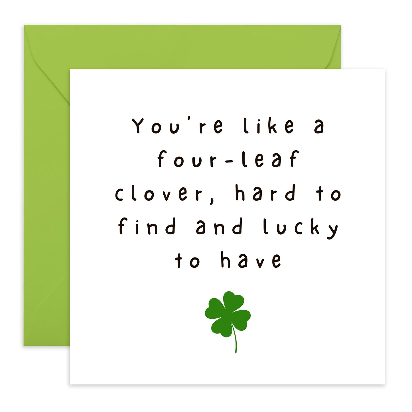 Anniversary Card For Couple - A Four Leaf Clover, Lucky To Have - Romantic Greeting Cards For Wife - Husband Birthday Card - Thank You Gifts Gifts For Him Her - Comes With Cute Stickers By Central 23