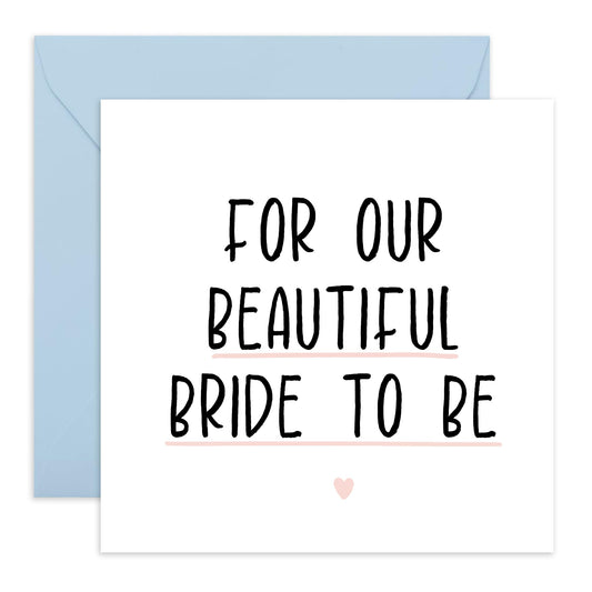 Engagement Card For Women - Beautiful Bride To Be - Congratulations Card For Daughter Granddaughter Sister Friends - Engagement Presents Congrats - Comes With Stickers - By Central 23