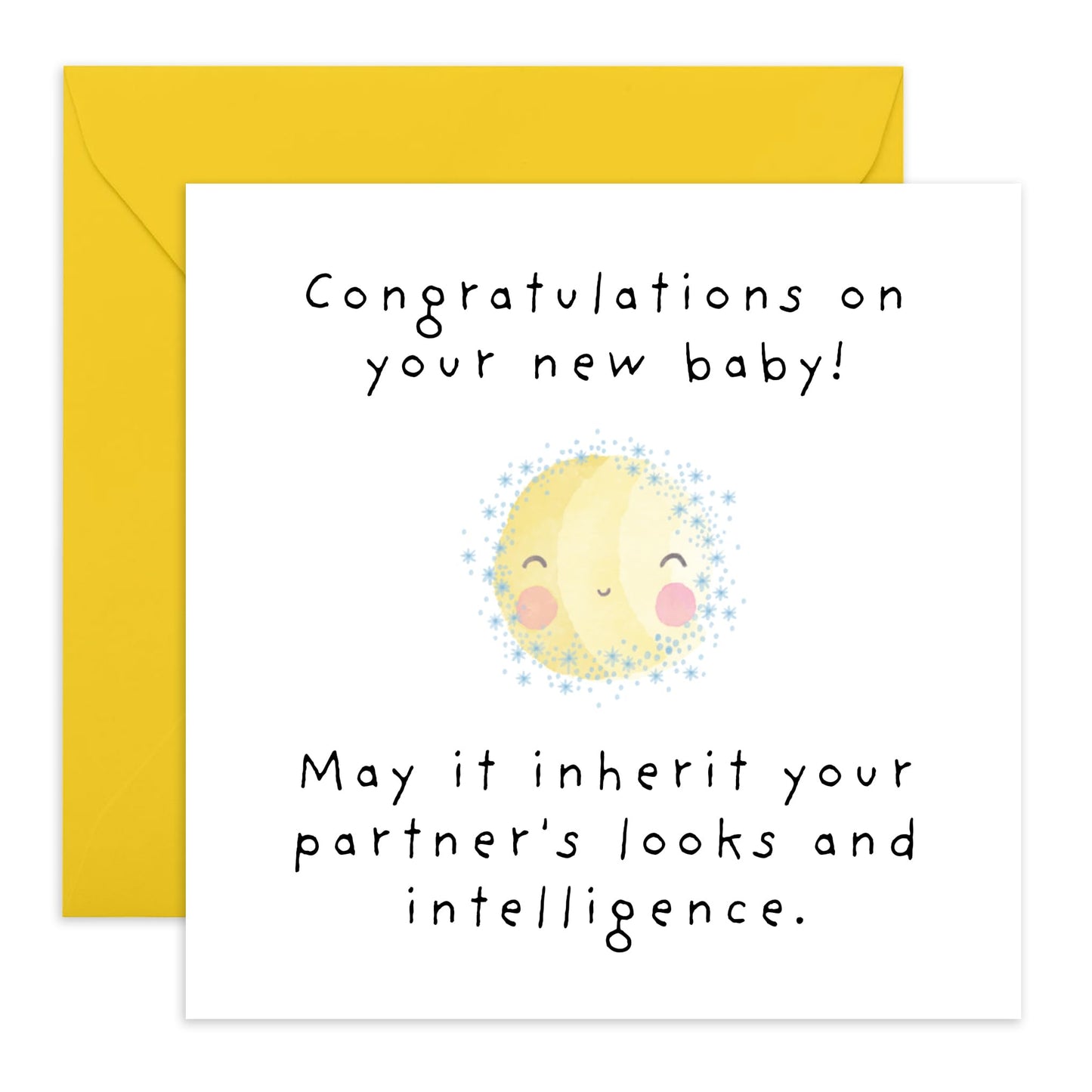 Funny Greeting Card - 'NEW BABY FUNNY' - Perfect for Celebrating the Arrival of Little Ones with Humor - Ideal for Friends Family New Parents BFFs Sister Brother - Comes With Stickers By Central 23