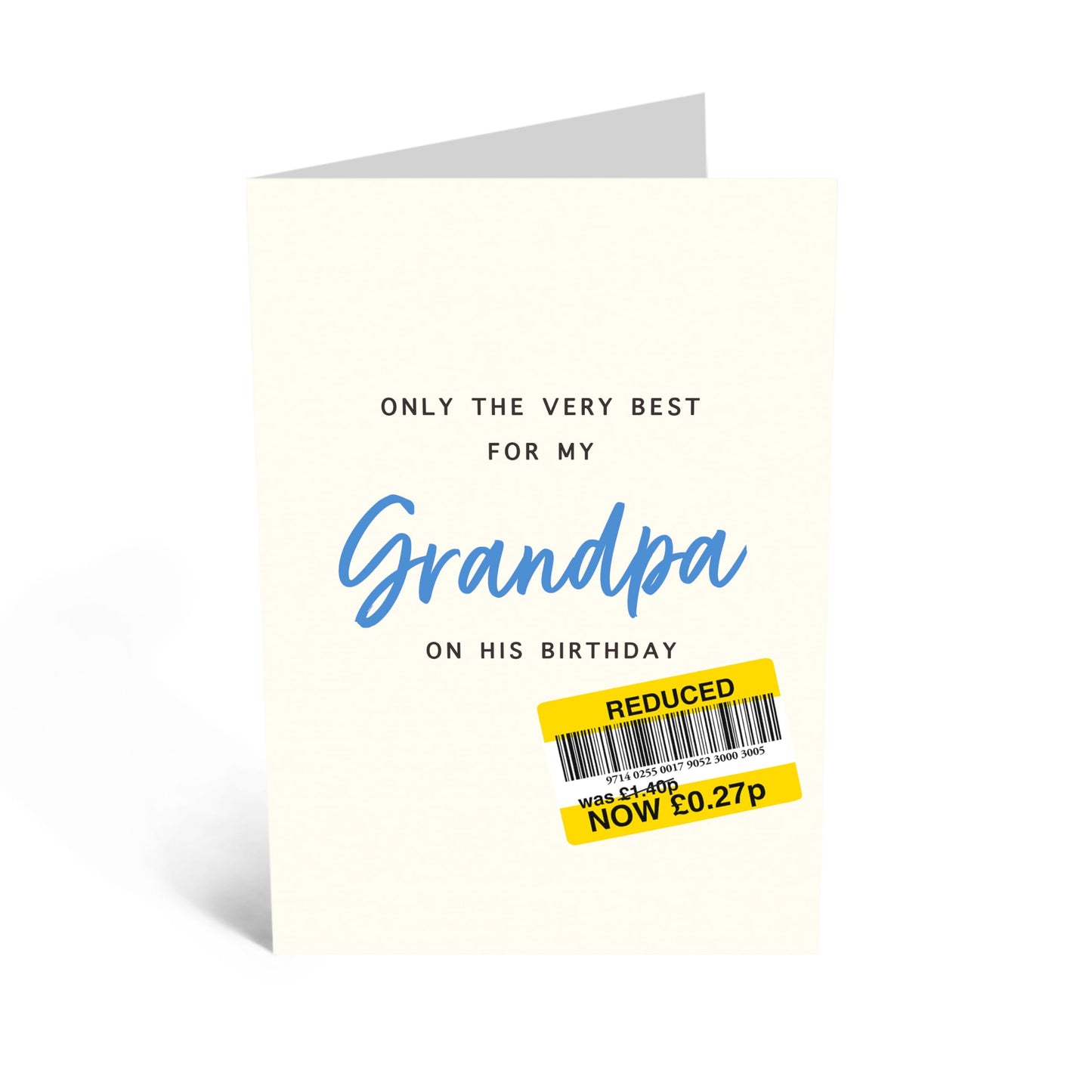 Greeting Card - 'Only the Very Best for My Grandpa' - For Your Grandfather - Ideal for Expressing Love and Appreciation - Perfect for Any Occasion - Comes with Stickers by Central 23