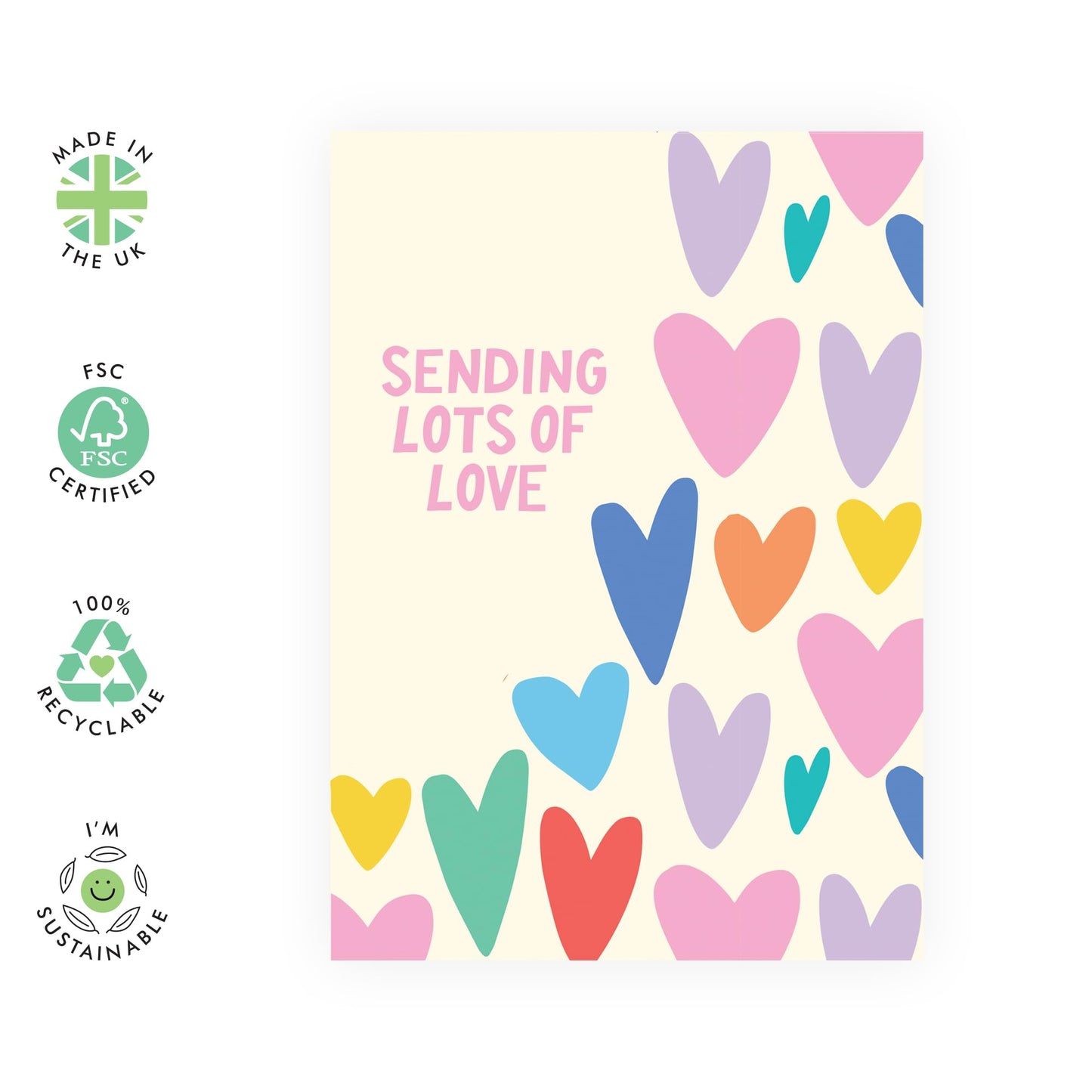 Condolences Card - Sending Lots Of Love - Sympathy Cards Thinking Of You - Emotional Support Gift For Women Men - Bereavement Cards For Friends - Comes With Fun Stickers By Central 23