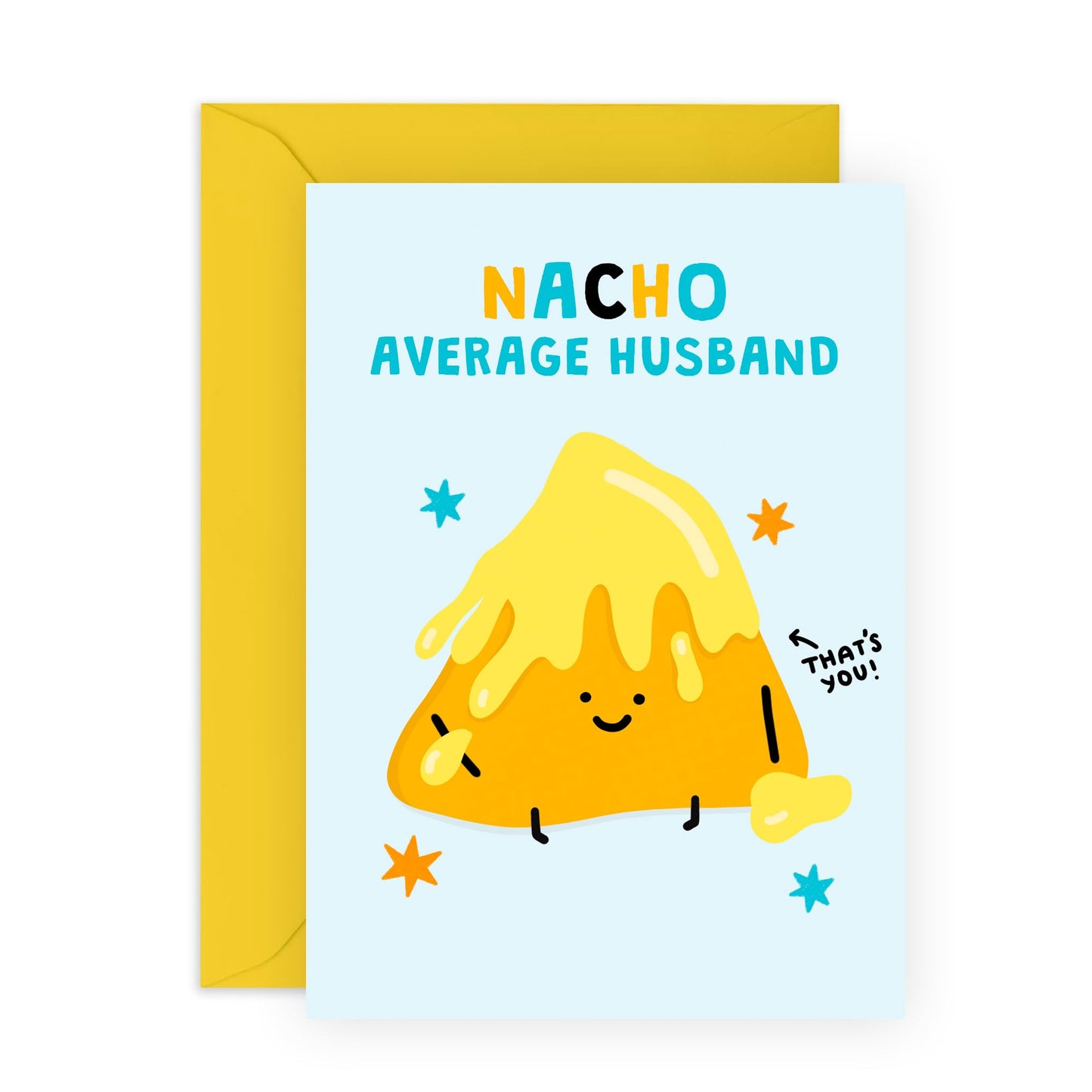 Funny Birthday Card For Men - Nacho Average Husband 3 - Anniversary Card For Him - Humorous Gifts For Husband - Valentines Card For Boyfriend Couples - From Wife - Comes With Stickers 23