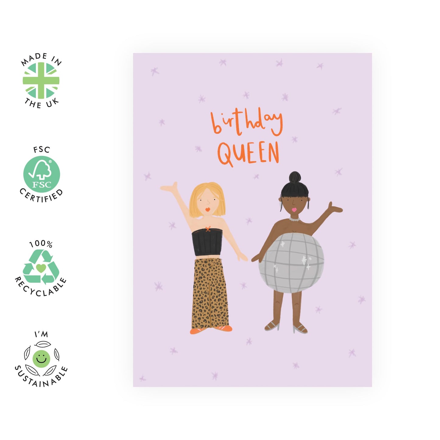 Best Friend Birthday Card - Birthday Queen Disco Dance - Happy Birthday Cards For Sister Friends Bff Daughter - Gifts For Women - Comes With Stickers By Central 23