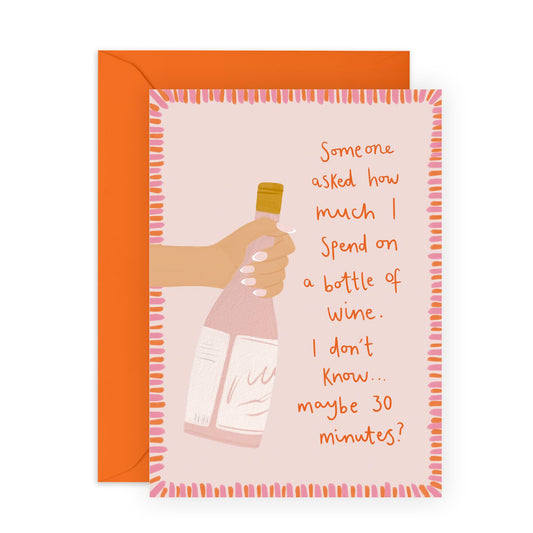 Funny Birthday Cards For Women - Bottle Of Wine - Sassy Raunchy Friendship Gifts For Friends Women Bff Bestfriend - Happy Birthday Cards For Her - Comes With Stickers By Central 23