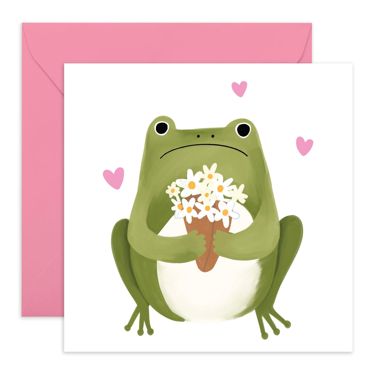 Cute Love Card - 'Frog Flowers Alone' - Romantic Gifts for Husband, Wife, Partner, Other Half, Married Couples, Girlfriend, Boyfriend - Valentines Day Present - Comes with Fun Stickers