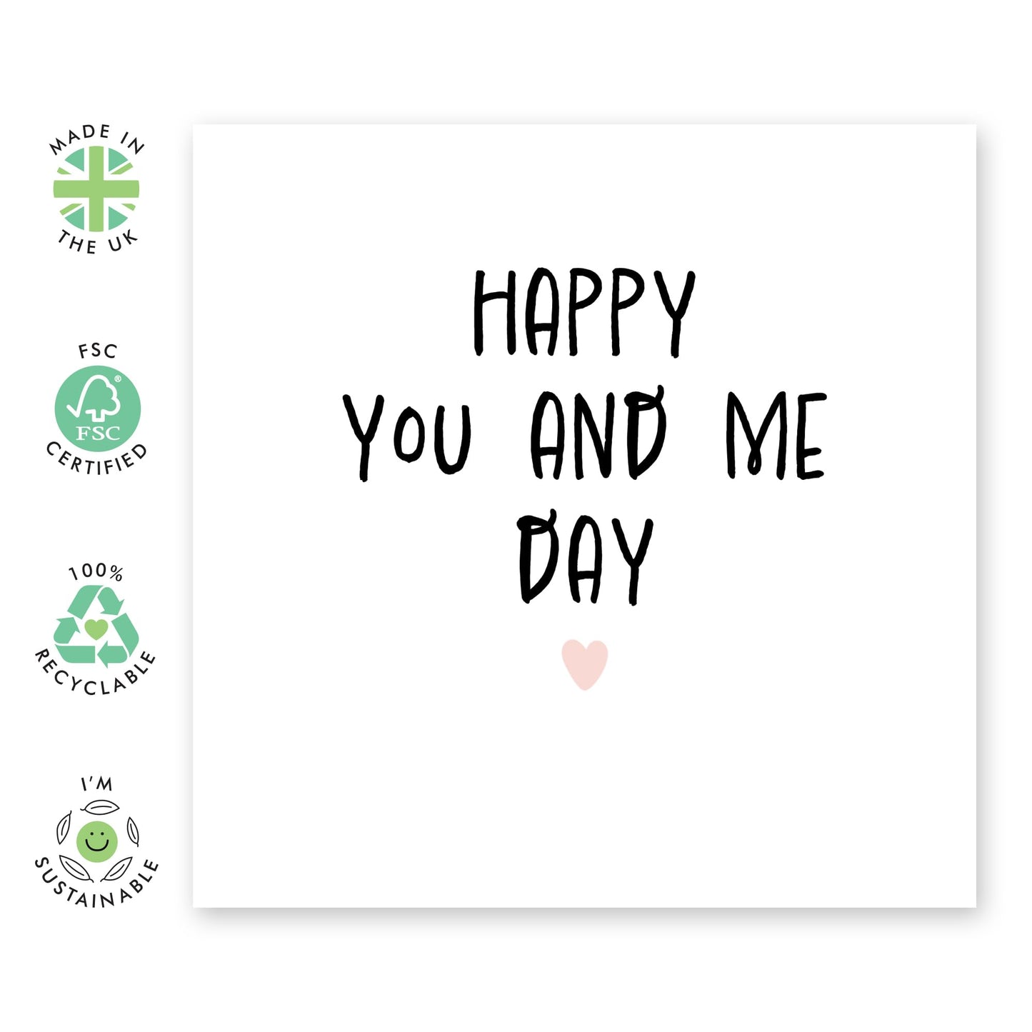Romantic Anniversary Card For Boyfriend Girlfriend - Happy You And Me Day - Wedding Anniversary Card For Husband Wife - Love Gifts For Her Him - Comes With Stickers - By Central 23