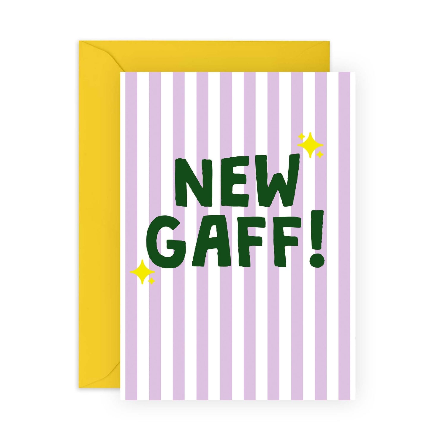 Congratulations Greeting Card - 'New Gaff' - Gifts for Bestie, Best Friend, Neighbour, Daughter, Son, Brother, Sister, Colleagues, Relatives, Colleagues - Congrats - Comes with Fun Stickers