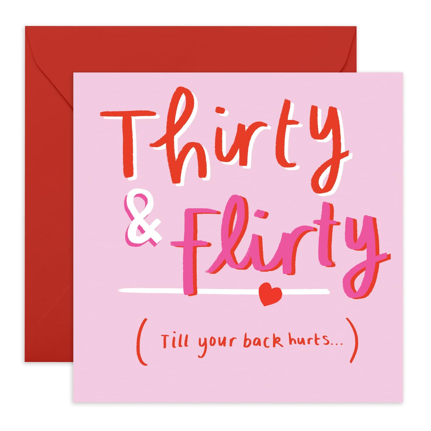 Funny 30th Birthday Card - 'Thirty N Flirty' - Presents for Friend, Best Buddies, Mate, Colleagues, Bestie, Neighbours, Family, Relative, Cousin - Checklist - Comes with Fun Stickers