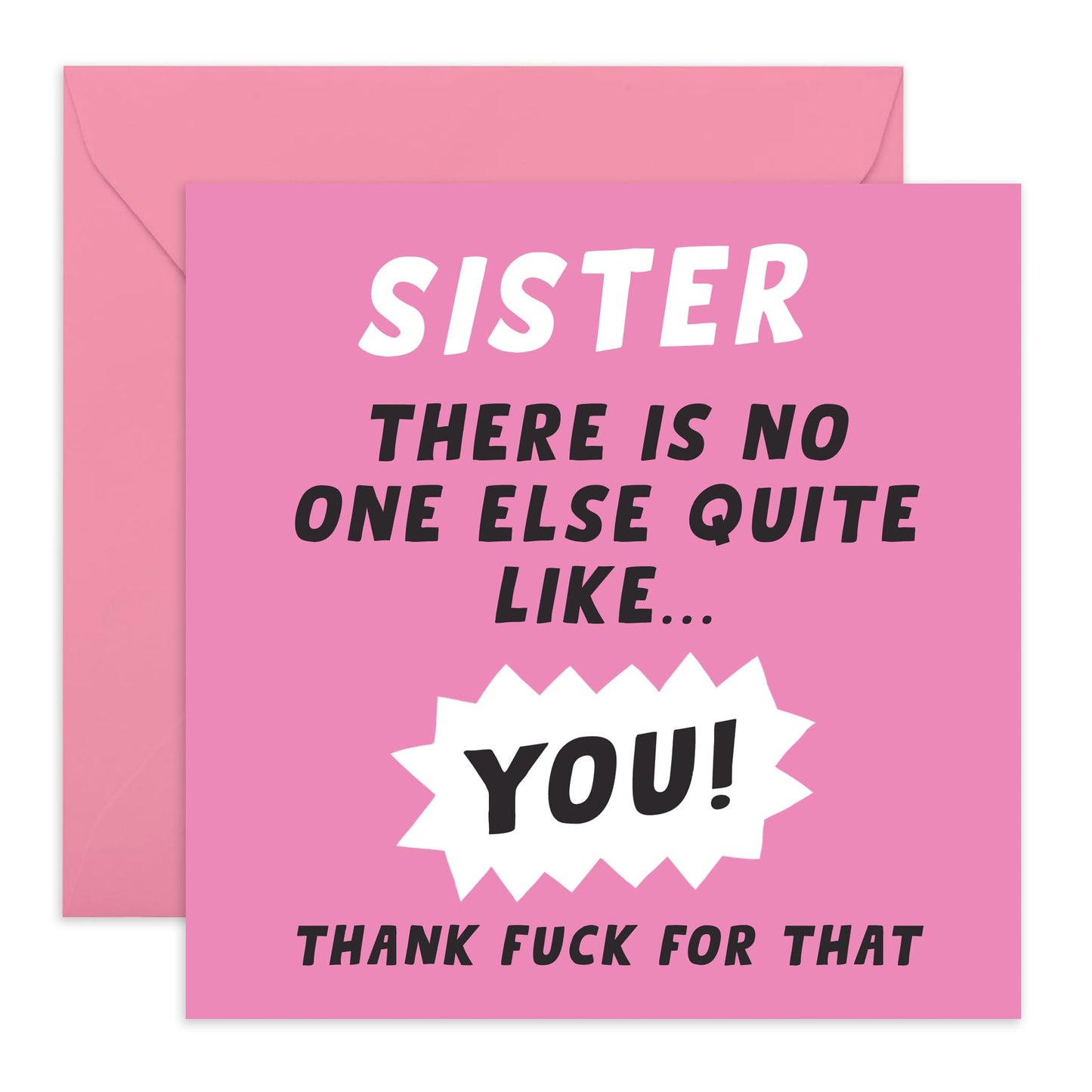 Sister Birthday Card - Sister No One Else Like You - Birthday Card For Her Female - Gift From Brother - Friends Bestfriends - Comes With Stickers By Central 23