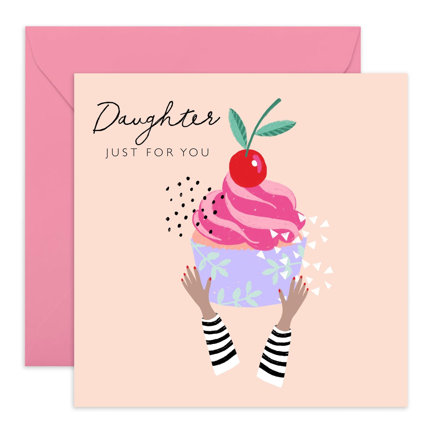 Daughter Birthday Card - Just For You -sweet Female Birthday Card For Daughter - Love Cards For Her - Gifts For Girls - Comes With Cute Stickers By Central