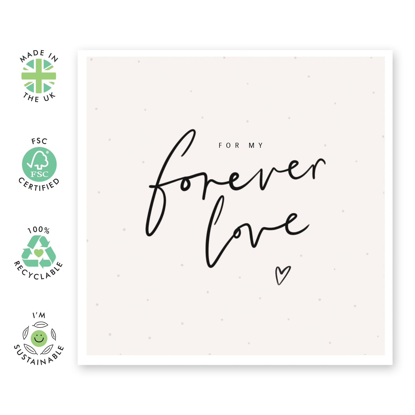 Anniversary Cards For Couples - For My Forever Love - Wedding Anniversary Card For Wife Husband - Valentines Cards For Boyfriend Girlfriend - From Partner Fiancé - Comes With Stickers By Central 23