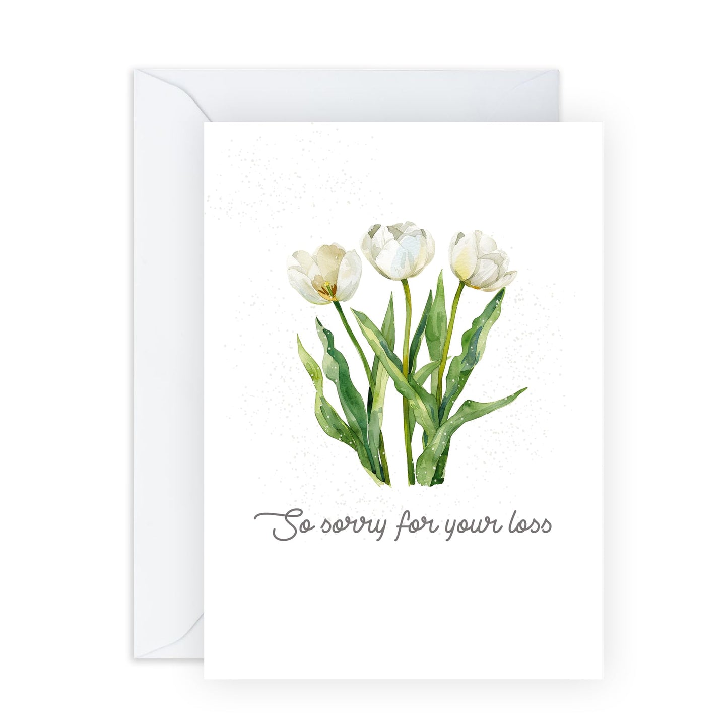 Symphaty Card - 'Sorry For Your Loss' - Show Support to Friends, Family Members, Relatives, Neighbours - Emotional Cards - Comes with Stickers