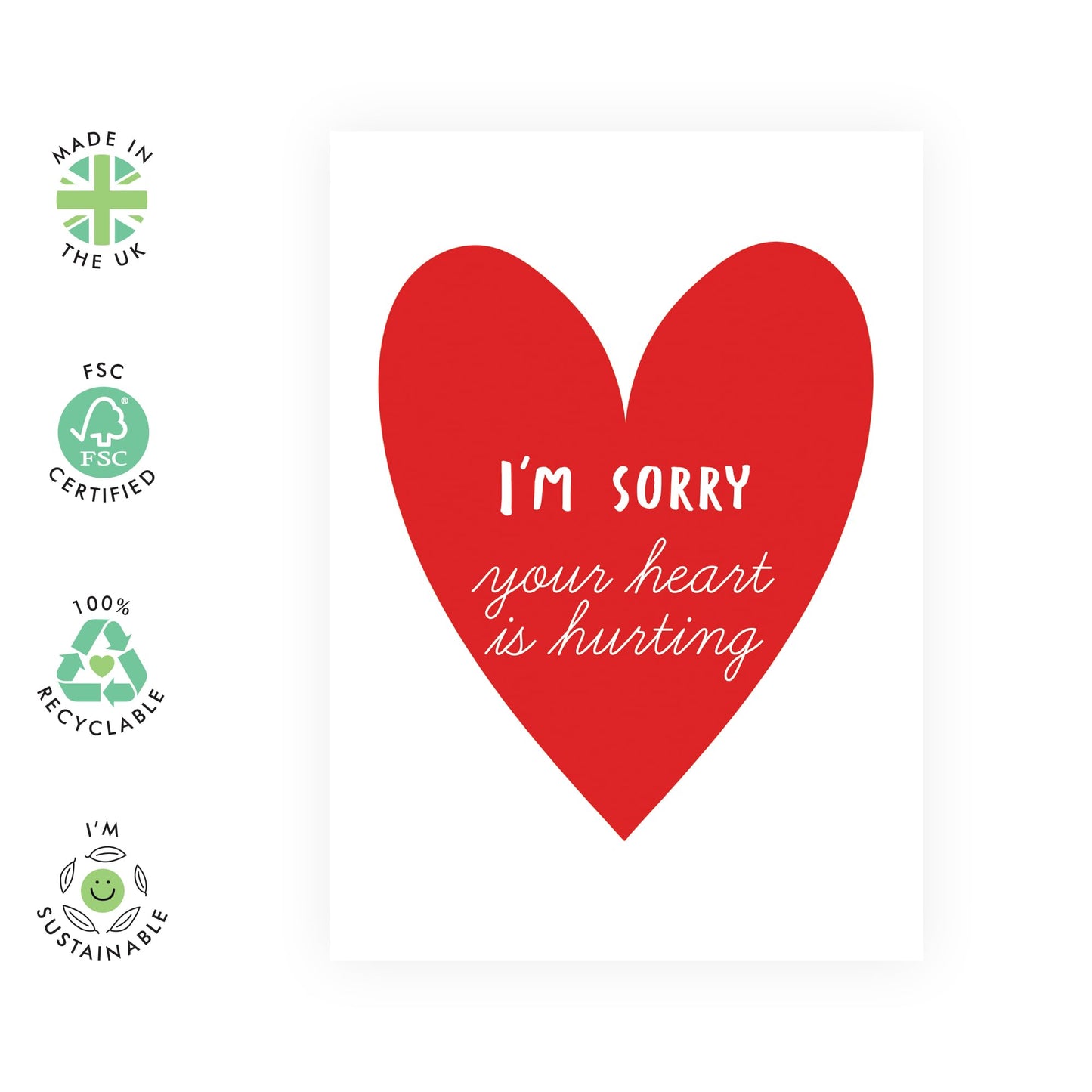 Thinking Of You Card - Encouragement Cards For Men - Break Up Feel Better Get Well Soon Sympathy Gifts - Heart Surgery Recovery Gifts - Comes With Stickers By Central 23