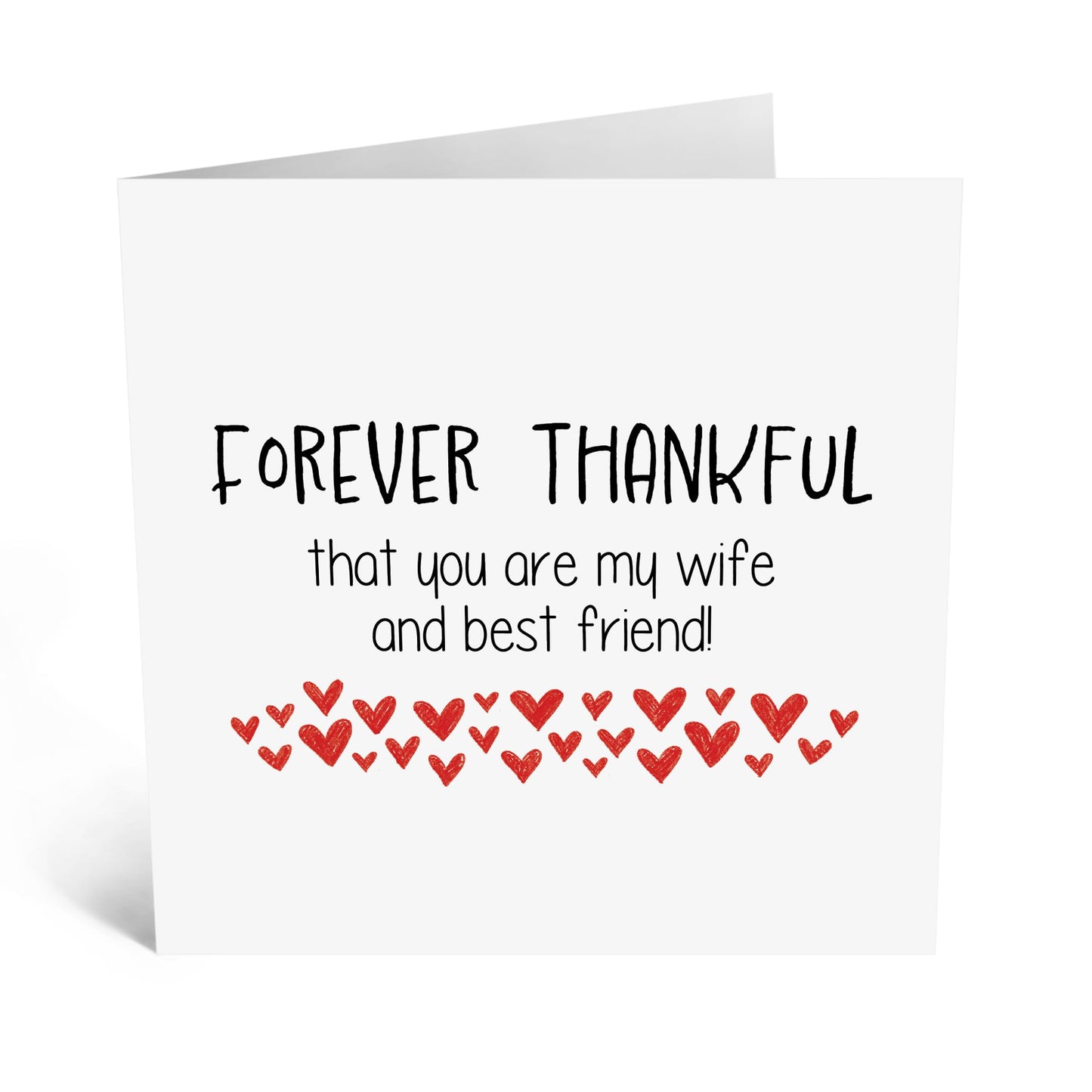 Greeting Card - 'FOREVER THANKFUL WIFE' - Perfect for Expressing Deep Gratitude & Love - Ideal for Showing Appreciation to Your Lovely Wife on Any Special Occasion - Comes With Stickers By Central 23